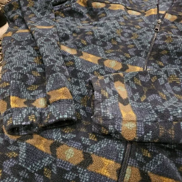 Columbia Steens Jacket Southwest Aztec Tribal Zip Up Fleece Blue Mens Sz L Large - Picture 9 of 13